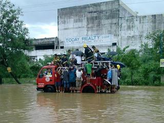 Even firetrucks are no match for floods
