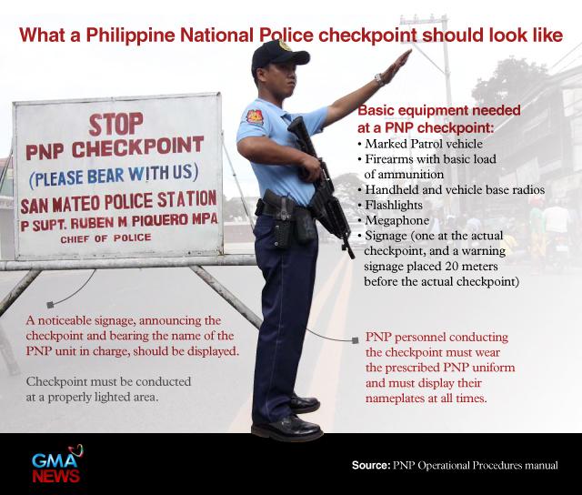 Infographic What A Police Checkpoint Should Look Like News GMA 