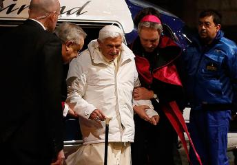 Pope Benedict XVI shows signs of weariness