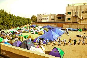 Pinoy tent city rises outside PHL Consulate in Jeddah